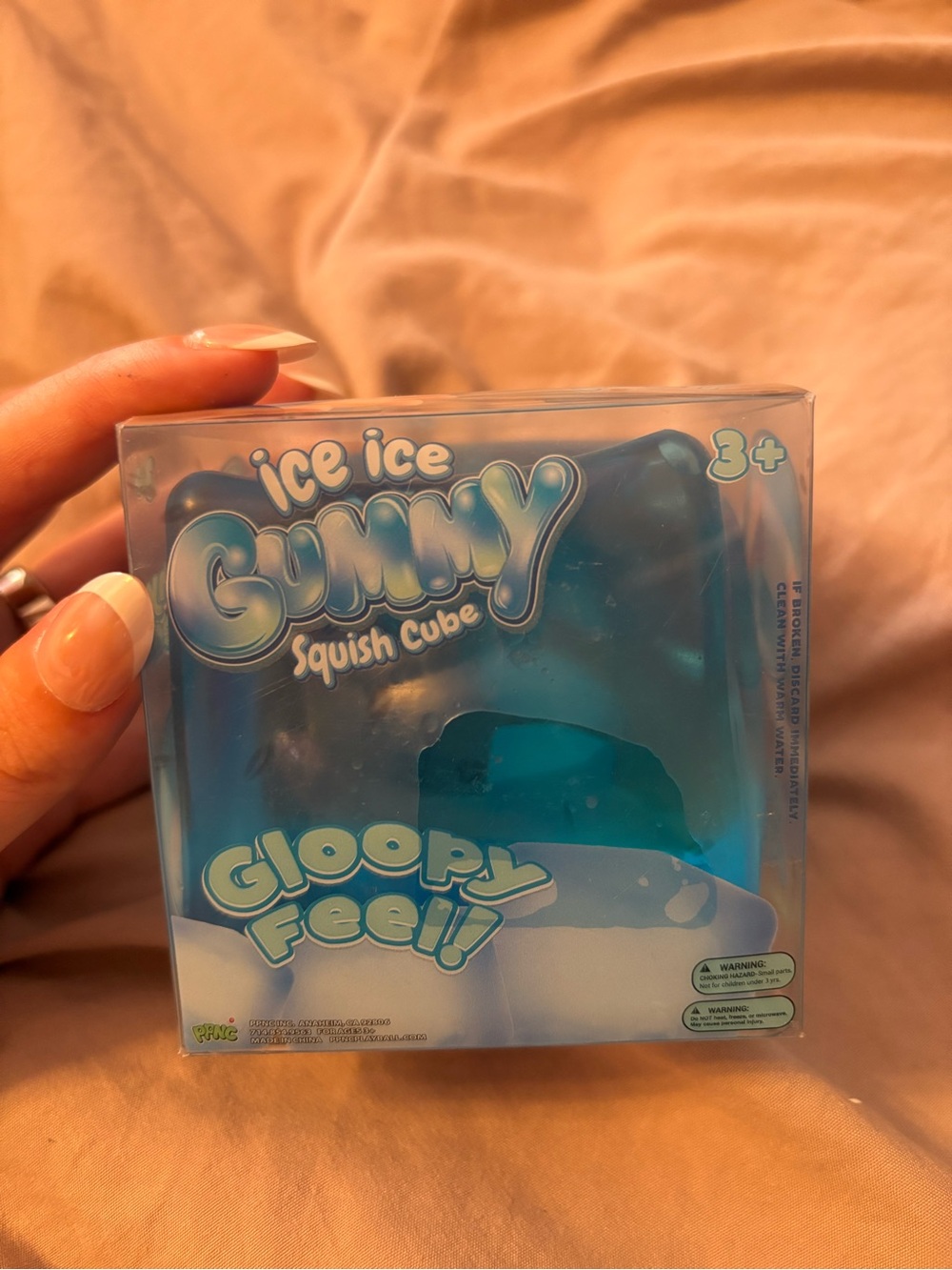 Ice Ice Gummy Squish Cube - Blue Gloopy Feel!
